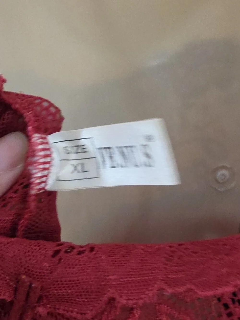 Venus | Burgundy Lace Bodice Handkerchief Hem Slip Dress XL - Picture 6 of 8